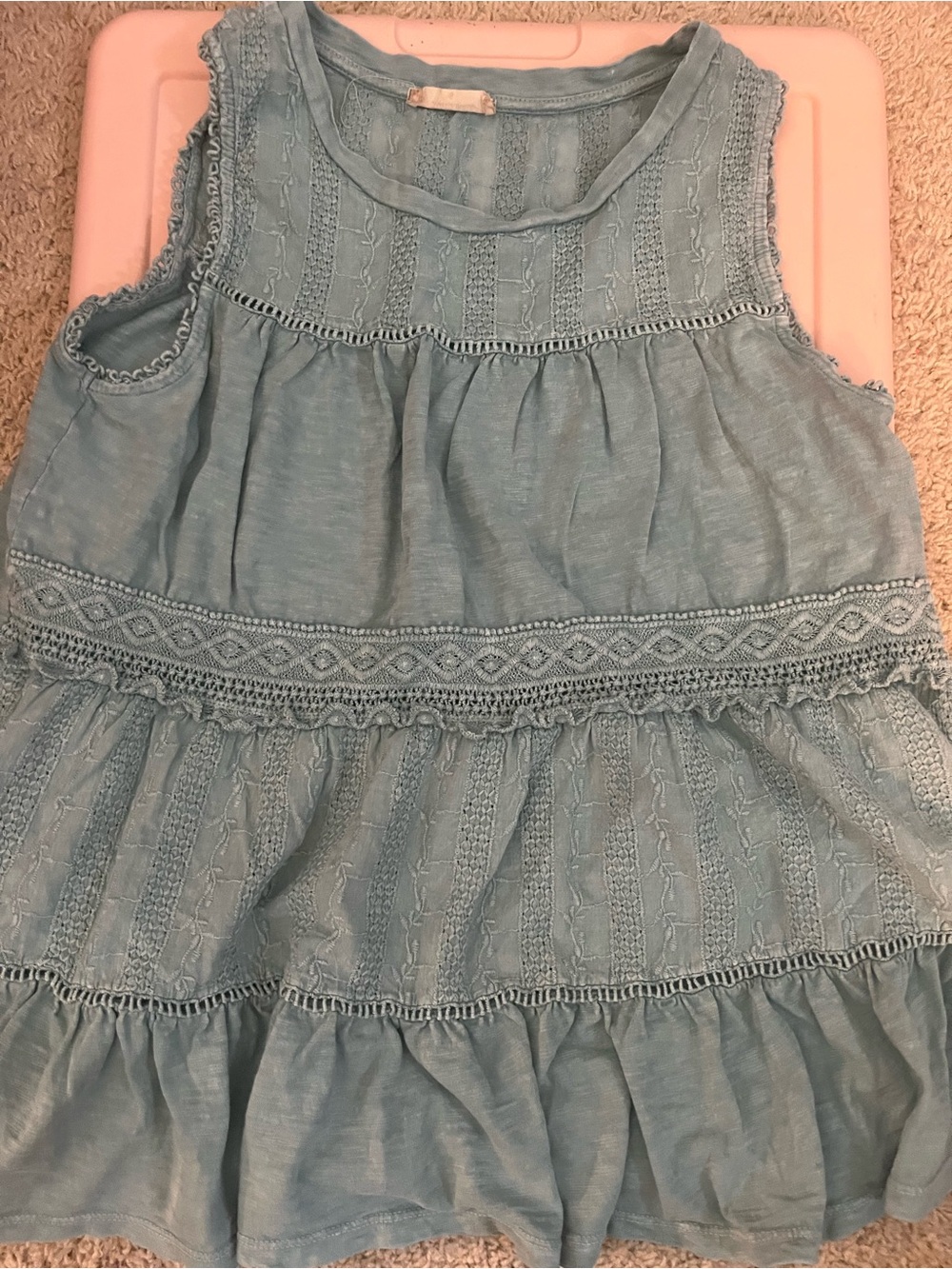 Altar’d State Babydoll Peasant Flowy Sleeveless Tank Size Small
